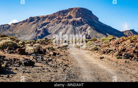 Avis de Montana de films (titres le plus haut sommet de la caldeira du volcan actif rim El Teide à Tenerife dans les îles Canaries Banque D'Images