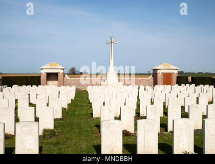 Fouquescourt CWGC Cimetière de la Grande Guerre Banque D'Images