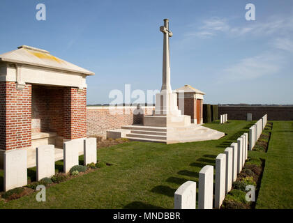 Fouquescourt CWGC Cimetière de la Grande Guerre Banque D'Images