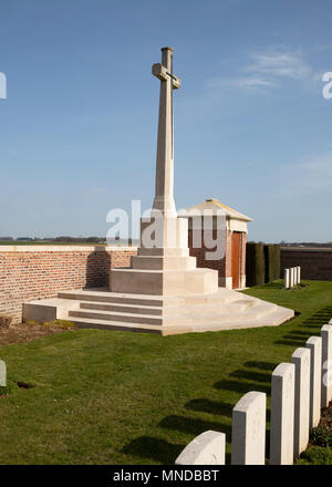 Fouquescourt CWGC Cimetière de la Grande Guerre Banque D'Images