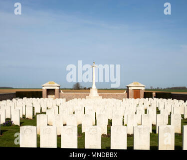 Fouquescourt CWGC Cimetière de la Grande Guerre Banque D'Images