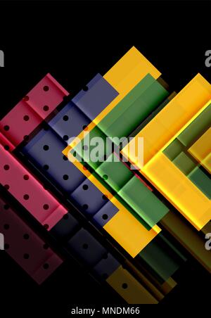 Triangles colorés et des flèches sur fond sombre. Triangles colorés et des flèches sur fond sombre. Vector illustration Illustration de Vecteur