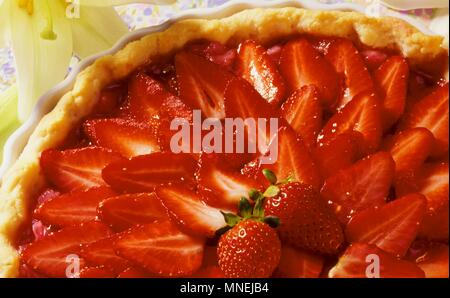 Gâteau aux fraises Banque D'Images