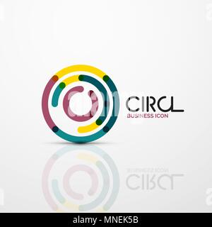 Abstract swirl logo lignes symbole, icône de cercle. Abstract swirl logo lignes symbole, icône de cercle. La conception de style linéaire minimal vecteur Illustration de Vecteur