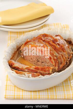 Bacon-enveloppé de viande Banque D'Images