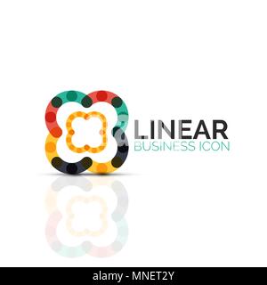 Abstract flower ou star, l'icône de la ligne mince linéaire. L'entreprise symbole géométrique minimaliste créé avec segments de ligne. Abstract flower ou star, l'icône de la ligne mince linéaire. L'entreprise symbole géométrique minimaliste créé avec segments de ligne. Vector illustration Illustration de Vecteur