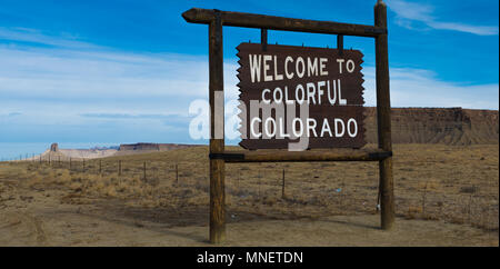 Bienvenue toi Colorado sign Banque D'Images