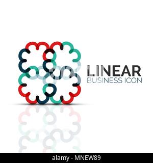 Abstract flower ou star, l'icône de la ligne mince linéaire. L'entreprise symbole géométrique minimaliste créé avec segments de ligne. Abstract flower ou star, l'icône de la ligne mince linéaire. L'entreprise symbole géométrique minimaliste créé avec segments de ligne. Vector illustration Illustration de Vecteur