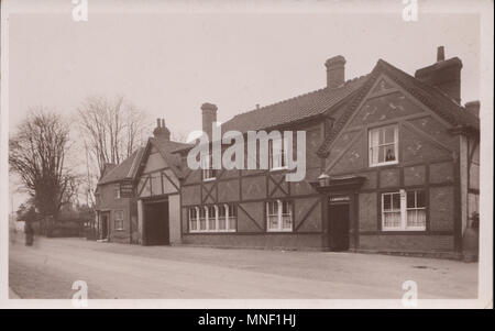 Vintage Photo de l'Hôtel de l'agneau, Hartley Wintney, Hampshire, England, UK Banque D'Images