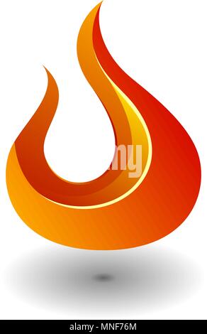 L'icône de l'incendie. L'élément de conception Illustration de Vecteur