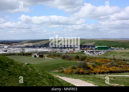 Surface Shotton Mine près de la déesse du Nord dans le Northumberland Banque D'Images