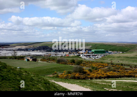 Surface Shotton Mine près de la déesse du Nord dans le Northumberland Banque D'Images