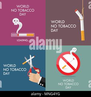 L'affiche de la Journée mondiale sans tabac. Vector illustration Illustration de Vecteur