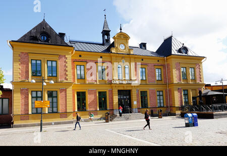 Linkoping, Suède - août 21, 2017 : l'extérieur de la gare centrale de Linköping. Banque D'Images