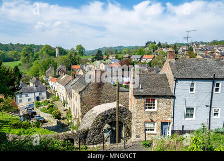 Bâtiments construits en pierre traditionnelle en pierre locale, Richmond, Yorkshire. Banque D'Images