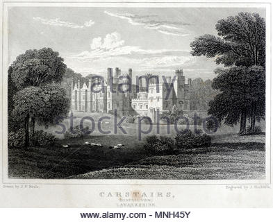 Carstairs, Lanarkshire, gravure ancienne de 1829 Banque D'Images