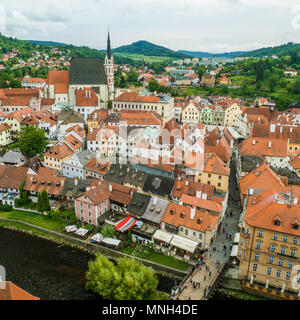 Cesky Krumlov sur la Vltava, République tchèque Republc Banque D'Images