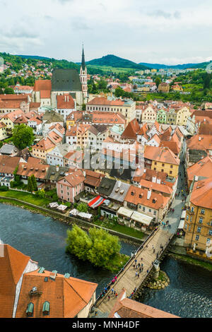 Cesky Krumlov sur la Vltava, République tchèque Republc Banque D'Images