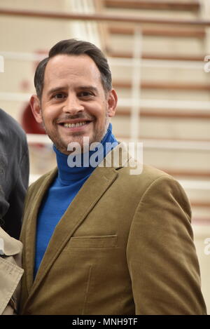 15 mai 2018, Cologne, Allemagne : l'Acteur Moritz Bleibtreu lors de la conférence de presse du film 'Ich war noch niemals in New York' (lit. Je n'ai jamais été à New York) Photo : Horst Galuschka/dpa Banque D'Images