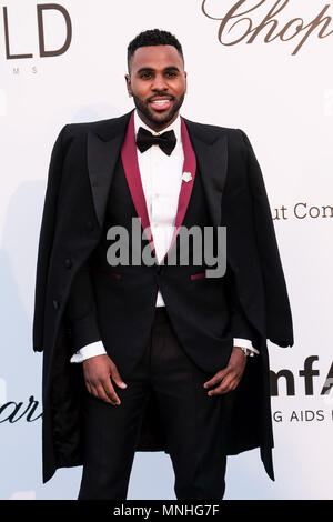 Cannes, Antibes, France. 17 mai 2018. Jason Derulo arrive au 25e Gala de l'amfAR 'Cannes' le jeudi 17 mai 2018 s'est tenue à l'Hôtel du Cap-Eden-Roc, Antibes. Photo par Julie Edwards. Credit : Julie Edwards/Alamy Live News Banque D'Images