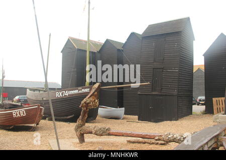 Le net huts, le Stade, Hastings, Royaume-Uni Banque D'Images