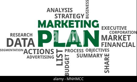 Nuage de mots - plan marketing Illustration de Vecteur