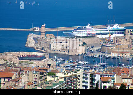 Fort Saint-Jean à l'entrée du havre de vieux Port Vieux Port, Marseille, Bouches-du-Rhône, Provence-Alpes-Côte d'Azur, France Sud, France, Europe Banque D'Images