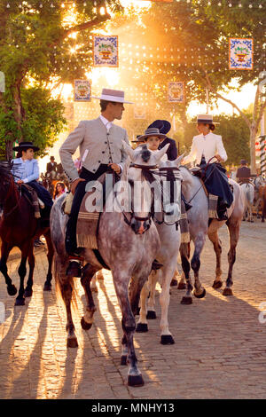 Feria de Abril de Sevilla - La foire d'Avril de Séville, Séville, Andalousie, Espagne Banque D'Images