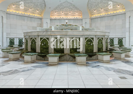 Grande Mosquée de Sheikh Zayed. Scheich-Zayid-Moschee. Abu Dhabi Banque D'Images