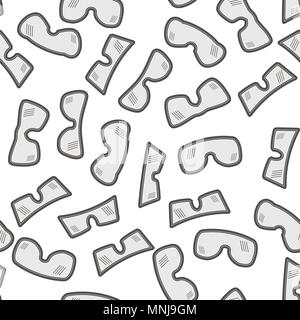 Les lunettes de ski d'hiver différents motif transparent Banque D'Images