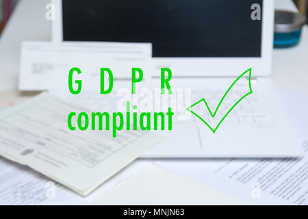 Pibr. Règlement relatif à la protection des données en ligne, et la sécurité informatique Banque D'Images