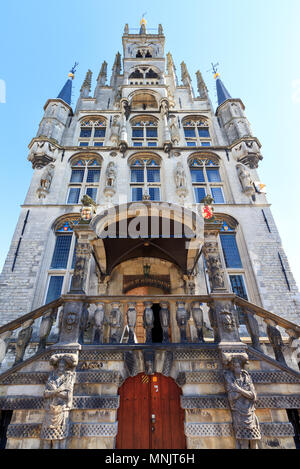 L'Hôtel de Ville à Gouda Banque D'Images