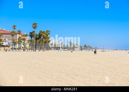 La plage de Santa Monica, Los Angeles, Californie, USA Banque D'Images