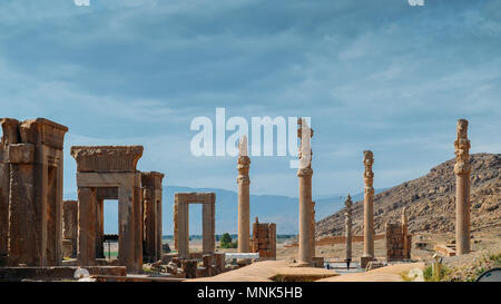 Persepolis, Iran - avril 28, 2018 : la cérémonie était Persépolis capitale de l'Empire achéménide ca. 550 330 AV. Banque D'Images