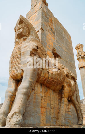 Cheval tête de statues. Persepolis a été la cérémonie de capitale de l'Empire achéménide Banque D'Images