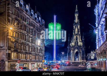 Photo de nuit de Edinburgs, capitale de l'Ecosse Banque D'Images