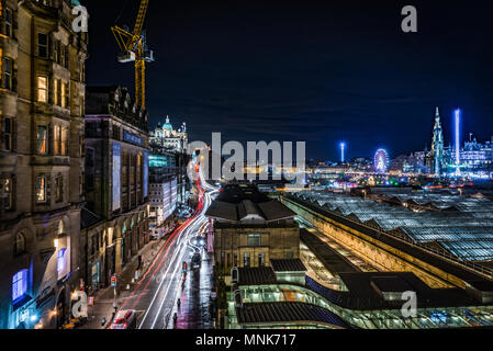 Photo de nuit de Edinburgs, capitale de l'Ecosse Banque D'Images