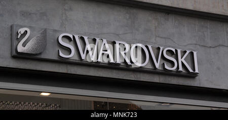 Amsterdam, Pays-Bas, 6-février 2017 : lettres swarovski sur une façade à Amsterdam Banque D'Images