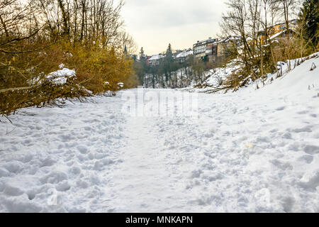 Chemin dans la neige Banque D'Images