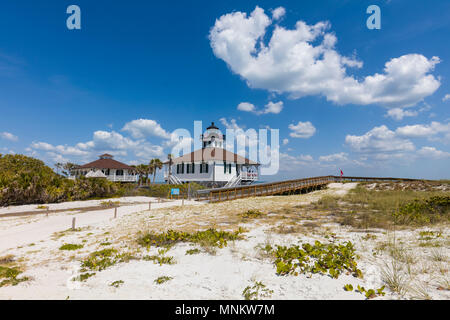 Boca Grande Port phare construit en 1890 dans la région de Gasparilla Island State Park à Gasparilla Island l'un de la côte du golfe du Mexique, les îles-barrières. Banque D'Images