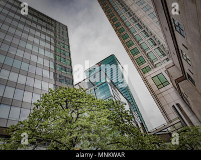 Bâtiment de la HSBC, Canary Wharf, London, UK. Banque D'Images