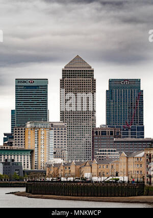 Skyline, Canary Wharf, London, UK. Banque D'Images