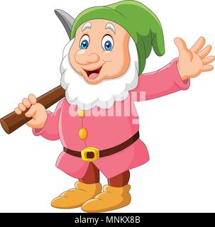 Mineur nain heureux Illustration de Vecteur