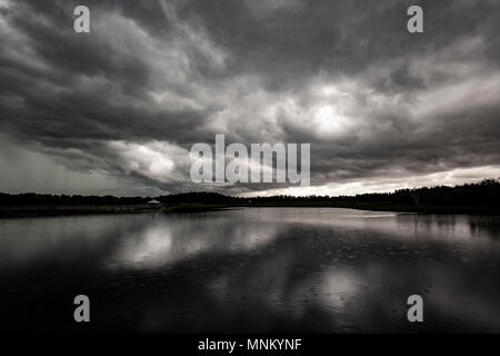 Orage sur Green Cay Wetlands - Boynton Beach, Floride, USA Banque D'Images