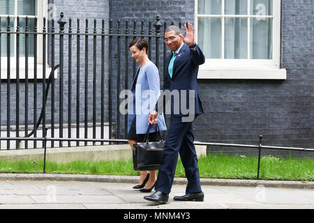 Premiers Ministres, Présidents et hauts commissaires des pays des Caraïbes arrive à Downing Street pour une table ronde avec le premier ministre Theresa peut comprend : Andrew Holness Premier Ministre de la Jamaïque où : London, Royaume-Uni Quand : 17 Avr 2018 Crédit : Dinendra Haria/WENN Banque D'Images