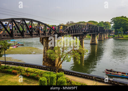 Pont sur la rivière Kwai et le chemin de fer de la mort Banque D'Images