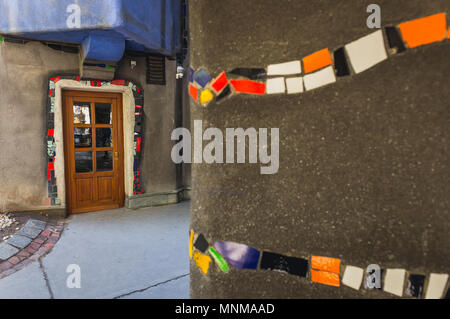 Hundertwasserhaus - célèbre appartement maison à Vienne, Autriche Banque D'Images