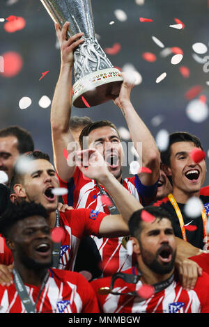 Lyon, France. Credit : D. 16 mai, 2018. Gabi (Atletico) Football/Football : l'UEFA Europa League match final entre l'Olympique de Marseille 0-3 Club Atlético de Madrid au Stade de Lyon à Lyon, France. Credit : D .Nakashima/AFLO/Alamy Live News Banque D'Images