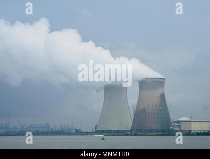 Nuclear Power Plant à Anvers, Belgique Banque D'Images