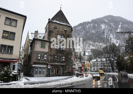 Chur, canton des Grisons, Suisse, Janvier 2018 Banque D'Images